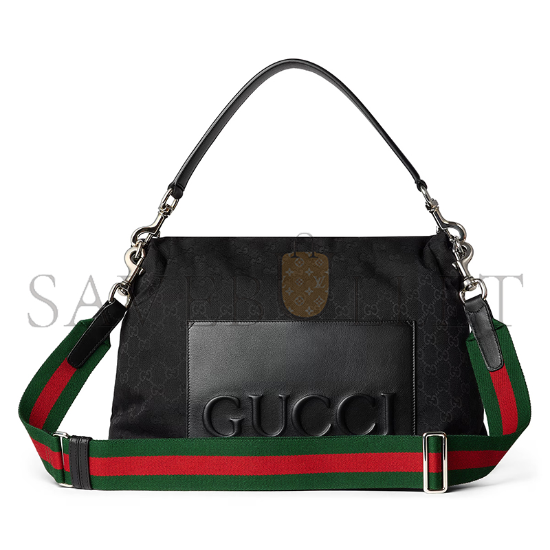 GUCCI MEDIUM GG CROSSBODY BAG WITH WEB 821616 (36*25*12cm) GUCCI MEDIUM GG CROSSBODY BAG WITH WEB 821616 (36*25*12cm)